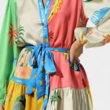 Fallon Vestido Mini Impreso Multicolor Colección Exclusiva
