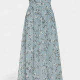 Amara Vestido Maxi Floral Exclusivo Escote En V Mangas