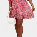 Benicia Vestido Floral Manga Abullonada Colección Exclusiva