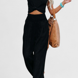 Livia Pantalón Fluido Algodón Lino Natural Exclusiva