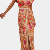 Suzanne Vestido Maxi Floral Exclusiva Colección Verano Gasa