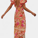 Suzanne Vestido Maxi Floral Exclusiva Colección Verano Gasa