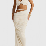 Estela Conjunto De Falda Chiffon Plisado Exclusiva