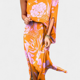 Carlena Vestido Un Hombro Estampado Romántico Exclusivo