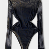 Antonella Body Malla Transparente Brillos Elite Colección