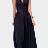 Meryl Vestido Camisero de Botones Lazo Ajustable Premium
