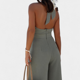 Jessica Mono Halter Cruzado Sin Espalda Pierna Exclusiva