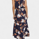 Lisa Vestido Maxi Floral Halter Cintura Elástica Exclusiva