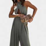 Jessica Mono Halter Cruzado Sin Espalda Pierna Exclusiva