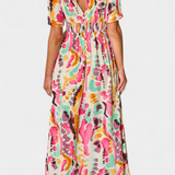 Yuki Vestido Boho Con Escote V Tie Dye Edicion Limitada