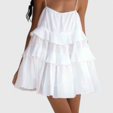 Vianey Vestido Mini Algodón Lino Silueta A Exclusiva