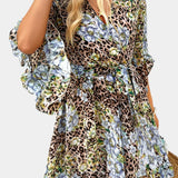 Besa Vestido Mini Floral Impreso Silueta Fluida Exclusivo