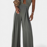 Jessica Mono Halter Cruzado Sin Espalda Pierna Exclusiva
