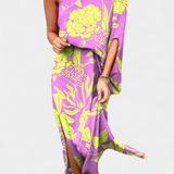 Carlena Vestido Un Hombro Estampado Romántico Exclusivo