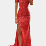 Molinas Vestido de Sirena Off Shoulder Lentejuelas Limitada