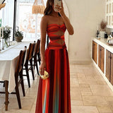 Maisie Vestido Maxi Sin Tirantes A Linea Colección Atemporal