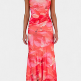 Abigail Vestido De Malla Floral Con Manga Única Selección