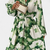 María Vestido Maxi Manga Larga Escote V Colección Exclusiva