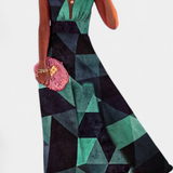 Salma Vestido A Línea Minimalista Edición Boutique Exclusiva