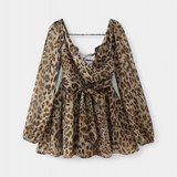 Skylar Vestido Mini Con Escote V Mangas Vaporosas Colección