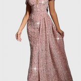 Esme Vestido de Lentejuelas con Hombros Descubiertos Éliane