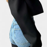 Mila Jeans Patchwork Denim Tiro Alto Corte Recto Exclusivo