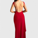 Marion Vestido Satén Espalda Abierta Colección Exclusiva