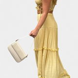 Ilys Conjunto Top Elegante Con Encaje Falda Larga Exclusiva