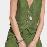 Jennifer Conjunto Chaleco Lux Pantalones Cortos Lino Algodón