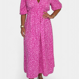Ercilia Vestido Midi Estampado Exclusivo Manga Globo