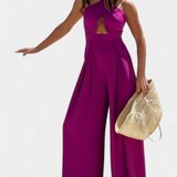 Jessica Mono Halter Cruzado Sin Espalda Pierna Exclusiva