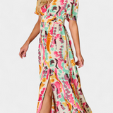 Yuki Vestido Boho Con Escote V Tie Dye Edicion Limitada