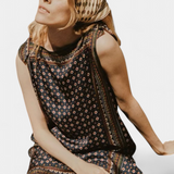 Lorena Vestido Mini Montmartre Foulard Seda Simulada Élite