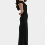 Blerina Vestido Cola de Pez sin Mangas Colección Lujo