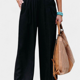 Livia Pantalón Fluido Algodón Lino Natural Exclusiva