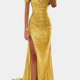 Molinas Vestido de Sirena Off Shoulder Lentejuelas Limitada