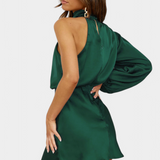 Mara Vestido Mini Drapado Un Hombro Colección Luxe Edición