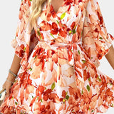 Besa Vestido Mini Floral Impreso Silueta Fluida Exclusivo