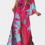 Joelle Vestido Maxi Arcoíris Manga Murciélago Privado