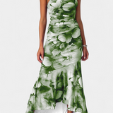 Abigail Vestido De Malla Floral Con Manga Única Selección
