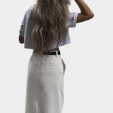 Gabriela Falda Maxi Parisina Algodón Elastano Exclusiva