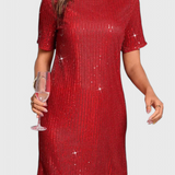 Loreen Vestido Mini Con Lentejuelas Relajado Exclusivo