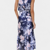 Lisa Vestido Maxi Floral Halter Cintura Elástica Exclusiva