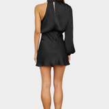 Mara Vestido Mini Drapado Un Hombro Colección Luxe Edición