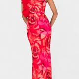 Maëlle Vestido Midi Un Hombro Tela Premium Exclusivo