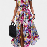 Lilith Vestido Cruzado Verano Estampado Colección Exclusiva