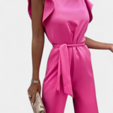 Shalonda Mono Elegante Sin Mangas Con Lazo Exclusivo