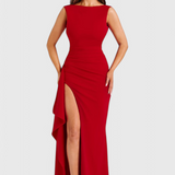 Marion Vestido Satén Espalda Abierta Colección Exclusiva