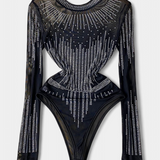 Antonella Body Malla Transparente Brillos Elite Colección