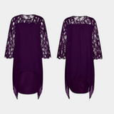 Yana Vestido Exclusivo Talla Grande con Mangas de Encaje